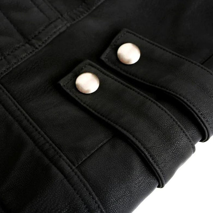 Titanium Rogue Leather Jacket - Hugh-Black-S-State of Style