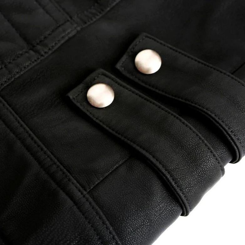 Titanium Rogue Leather Jacket - Hugh-Black-S-State of Style