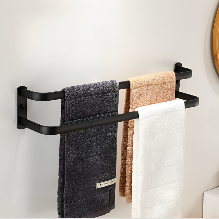 Towel Holder with Hooks - DrySpace-2 rods-40 cm-State of Style