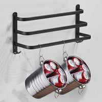 Towel Holder with Hooks - DrySpace-2 rods-40 cm-State of Style