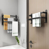 Towel Holder with Hooks - DrySpace-2 rods-40 cm-State of Style