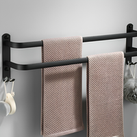 Towel Holder with Hooks - DrySpace-2 rods-40 cm-State of Style