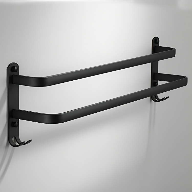 Towel Holder with Hooks - DrySpace-2 rods-40 cm-State of Style