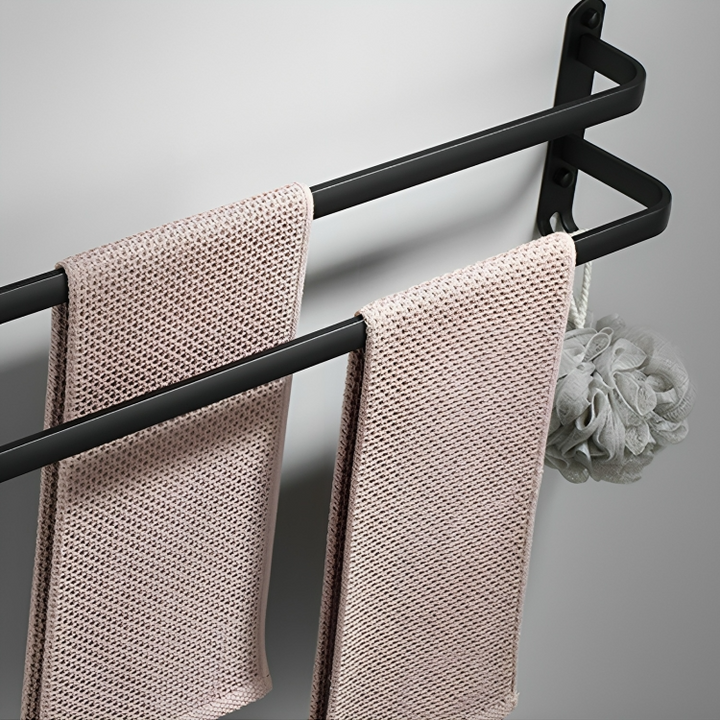 Towel Holder with Hooks - DrySpace-2 rods-40 cm-State of Style