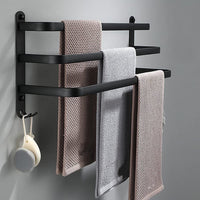 Towel Holder with Hooks - DrySpace-3 rods-40 cm-State of Style