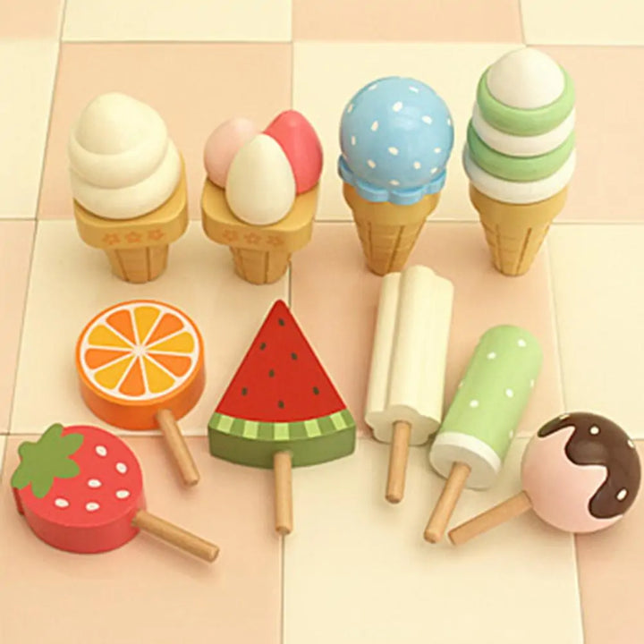 Magnetic wooden toys to stimulate children's thinking and creativity.