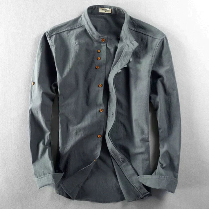 Traditional Japanese Men’s Blouse - Yuki-Grey-M-State of Style