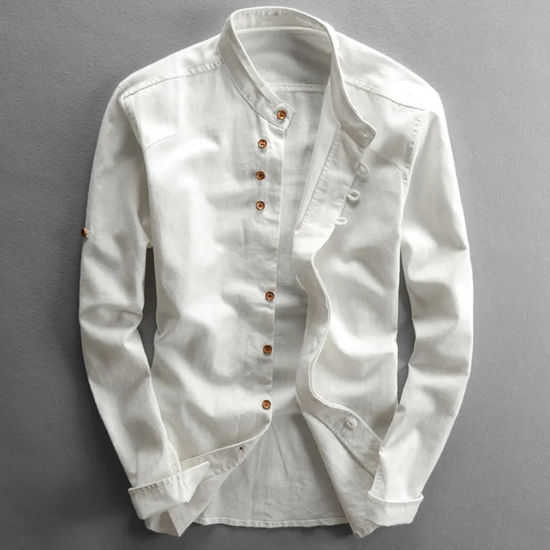Traditional Japanese Men’s Blouse - Yuki-White-M-State of Style