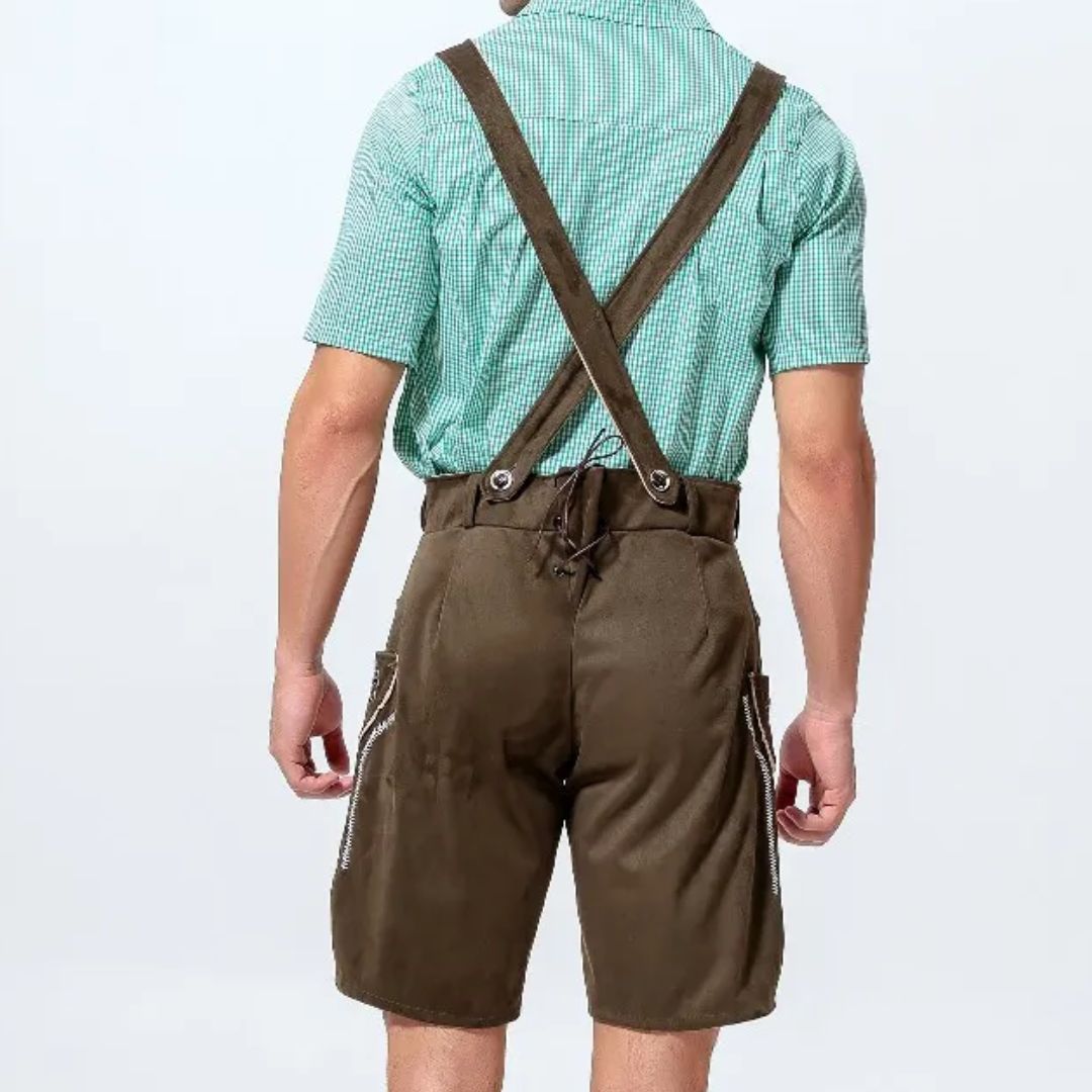 Traditional Lederhosen Anton – Authentic Bavarian Oktoberfest Wear-Black-M-State of Style