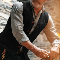Traditional Vest Miguelito – Classic Vintage-Style Waistcoat-Grey-S-State of Style