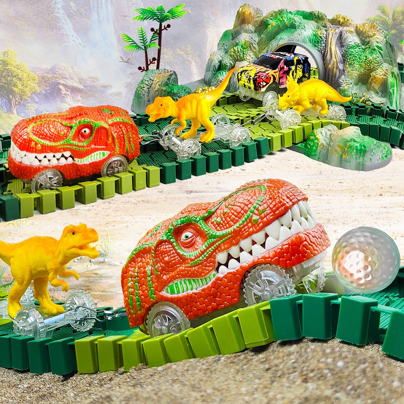 Train Set – DinoTrack-Set 1: 168 pieces Train Set + 1 Dino + 1 Train Car-State of Style