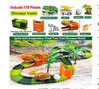 Train Set – DinoTrack-Set 1: 168 pieces Train Set + 1 Dino + 1 Train Car-State of Style