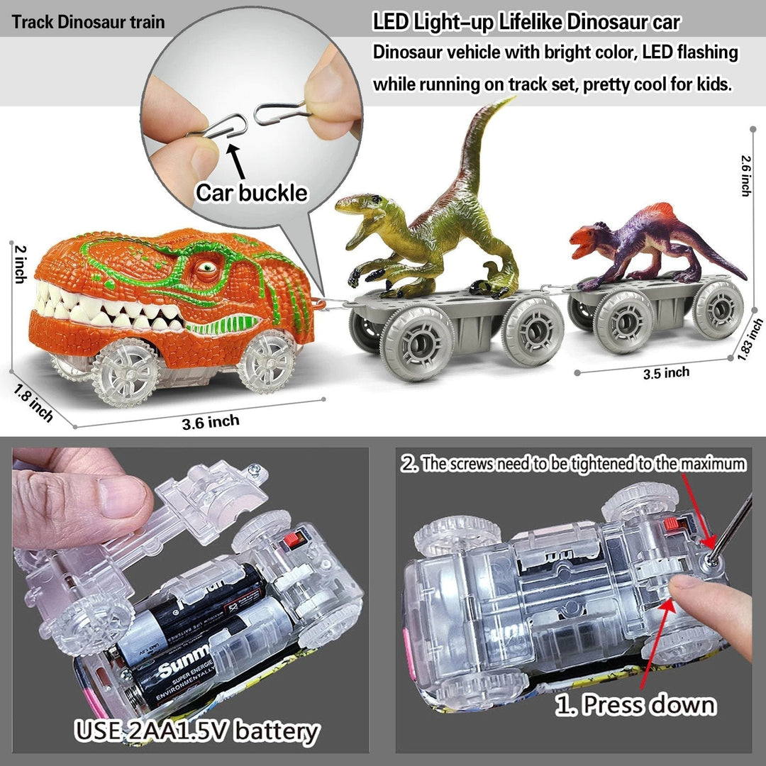 Train Set – DinoTrack-Set 1: 168 pieces Train Set + 1 Dino + 1 Train Car-State of Style