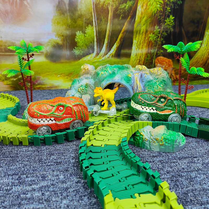 Train Set – DinoTrack-Set 1: 168 pieces Train Set + 1 Dino + 1 Train Car-State of Style