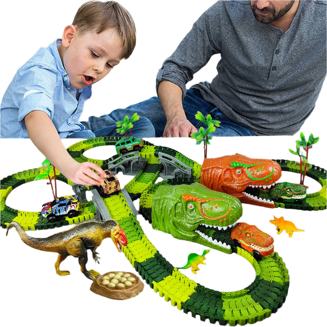 Train Set – DinoTrack-Set 1: 168 pieces Train Set + 1 Dino + 1 Train Car-State of Style