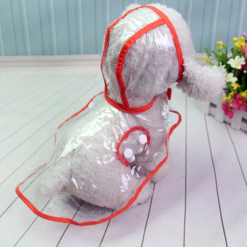 Transparent Waterproof Raincoat for Dogs - DryPaw-Orange-XS-State of Style
