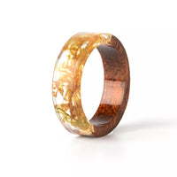Transparent Wood Resin Ring | Unique Nature-Inspired Jewellery-Yellow-17mm-State of Style