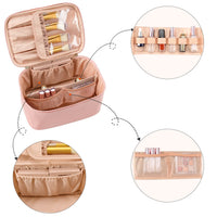 Travel-friendly Make-up Organizer with Dividers-Black-State of Style