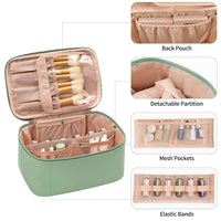 Travel-friendly Make-up Organizer with Dividers-Black-State of Style