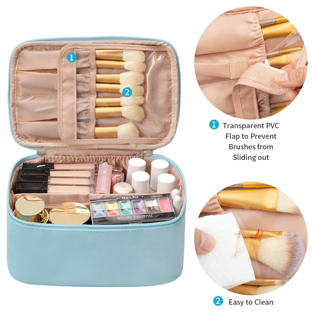 Travel-friendly Make-up Organizer with Dividers-Black-State of Style