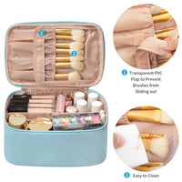 Travel-friendly Make-up Organizer with Dividers-Black-State of Style