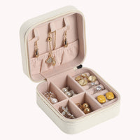 Travel Jewellery Box | Compact Organiser | Stylish Storage Case-Black-State of Style