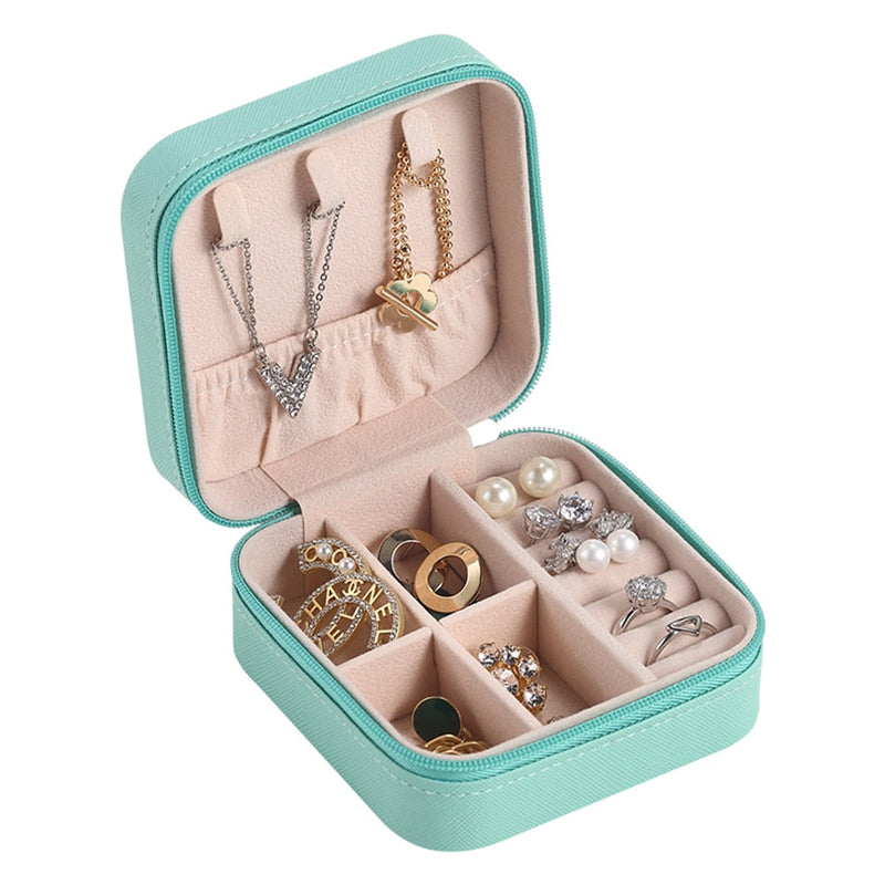 Travel Jewellery Box | Compact Organiser | Stylish Storage Case-Blue-State of Style