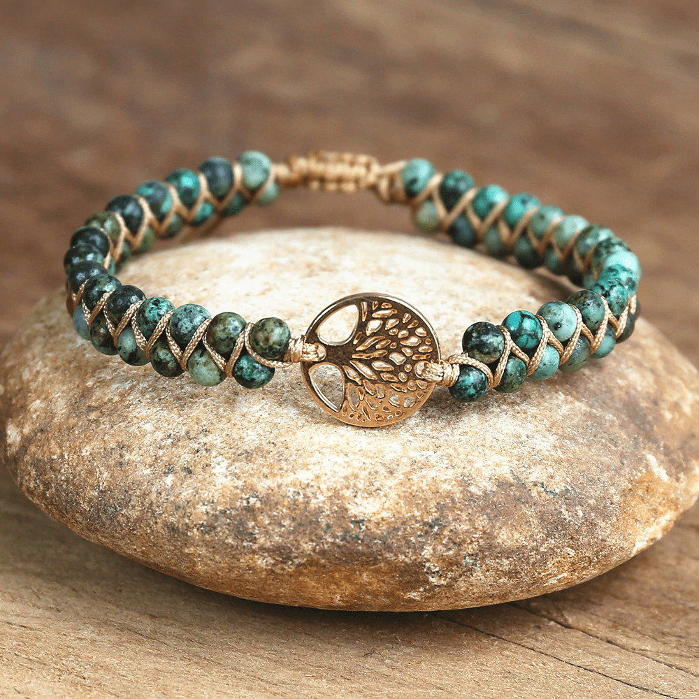 Tree of Life Bracelet with African Jasper - Auralyn-State of Style