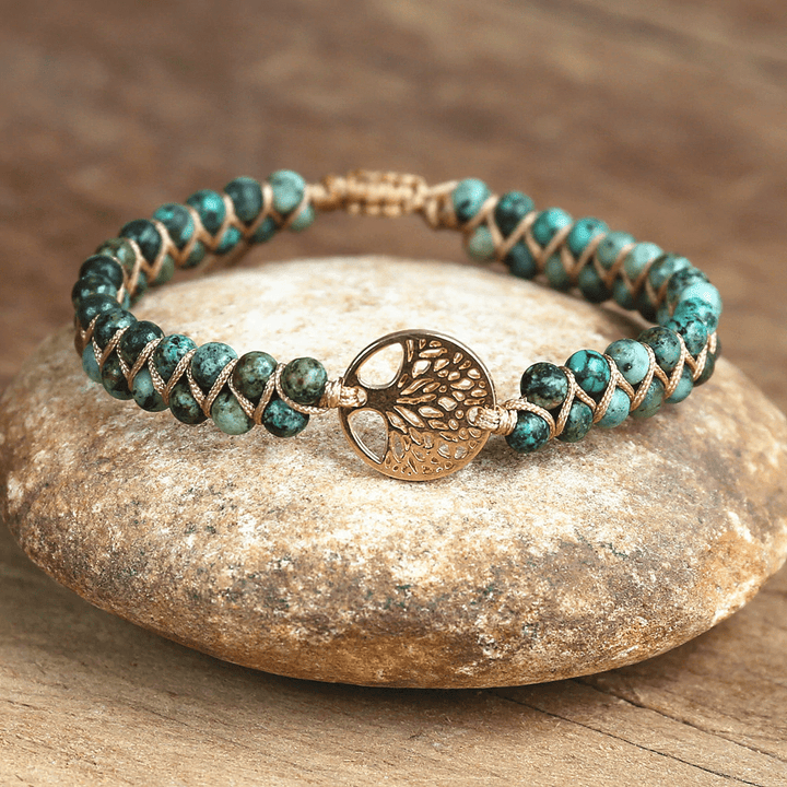 Tree of Life Bracelet with African Jasper - Auralyn-State of Style