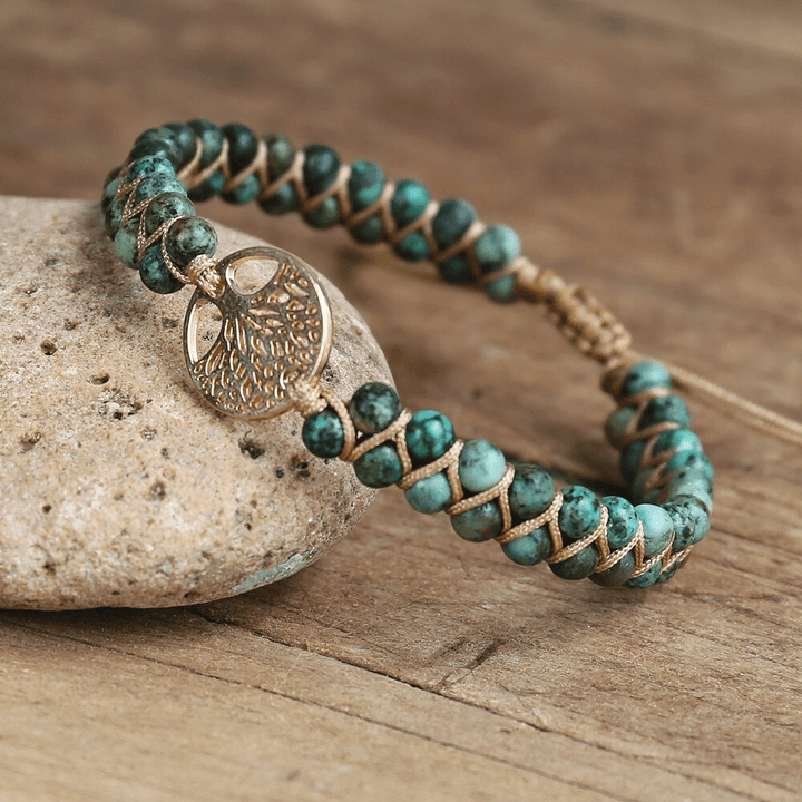 Tree of Life Bracelet with African Jasper - Auralyn-State of Style