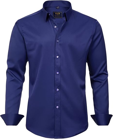 Trendy Anti-Crease Shirt for Men - Tom-Dark blue-S-State of Style