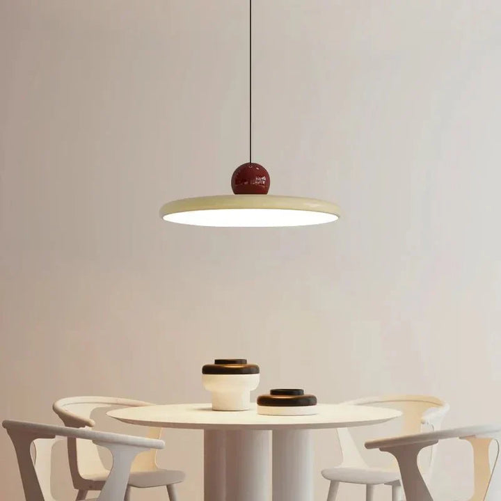 Trendy Bauhaus Glass Pendant Lamp - LunaBau-Beige-30 cm-State of Style