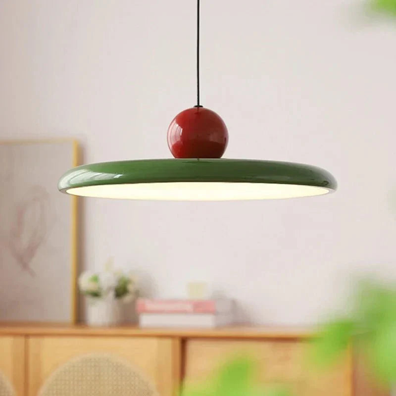 Trendy Bauhaus Glass Pendant Lamp - LunaBau-Green-30 cm-State of Style