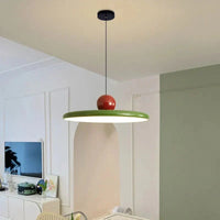 Trendy Bauhaus Glass Pendant Lamp - LunaBau-Red-30 cm-State of Style