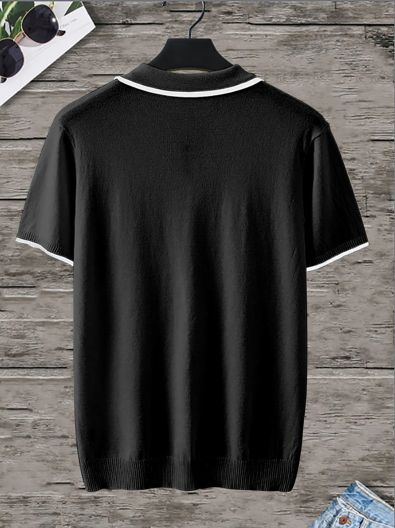 Trendy Black Men's Polo - Rafael-S-State of Style