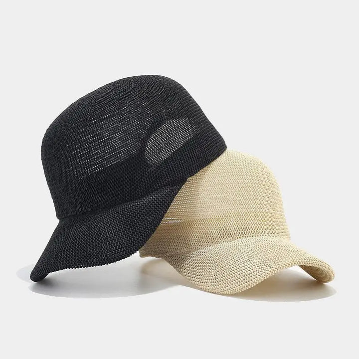 Trendy braided sun hat with wide brim - SunWeave Style-Beige-State of Style