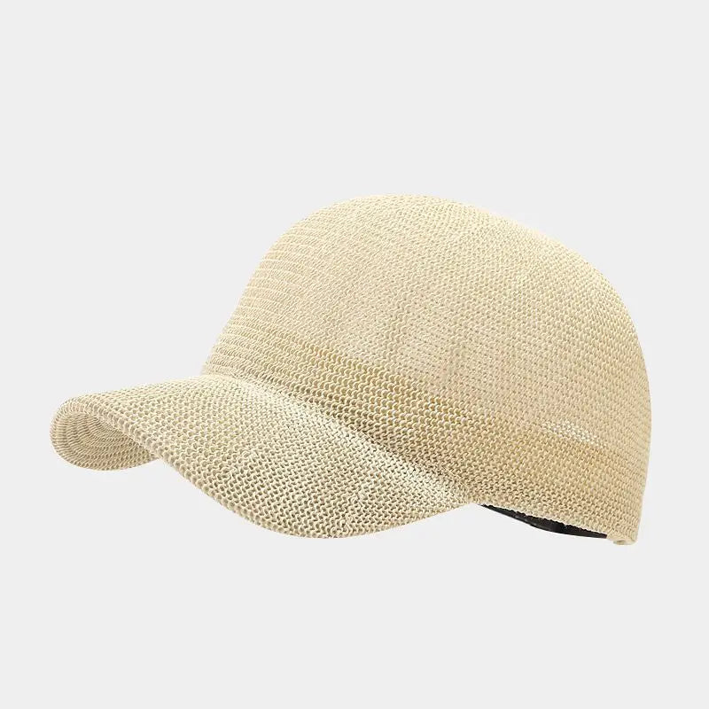 Trendy braided sun hat with wide brim - SunWeave Style-Beige-State of Style