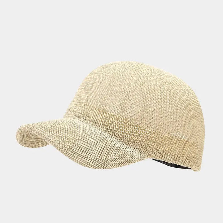 Trendy braided sun hat with wide brim - SunWeave Style-Beige-State of Style