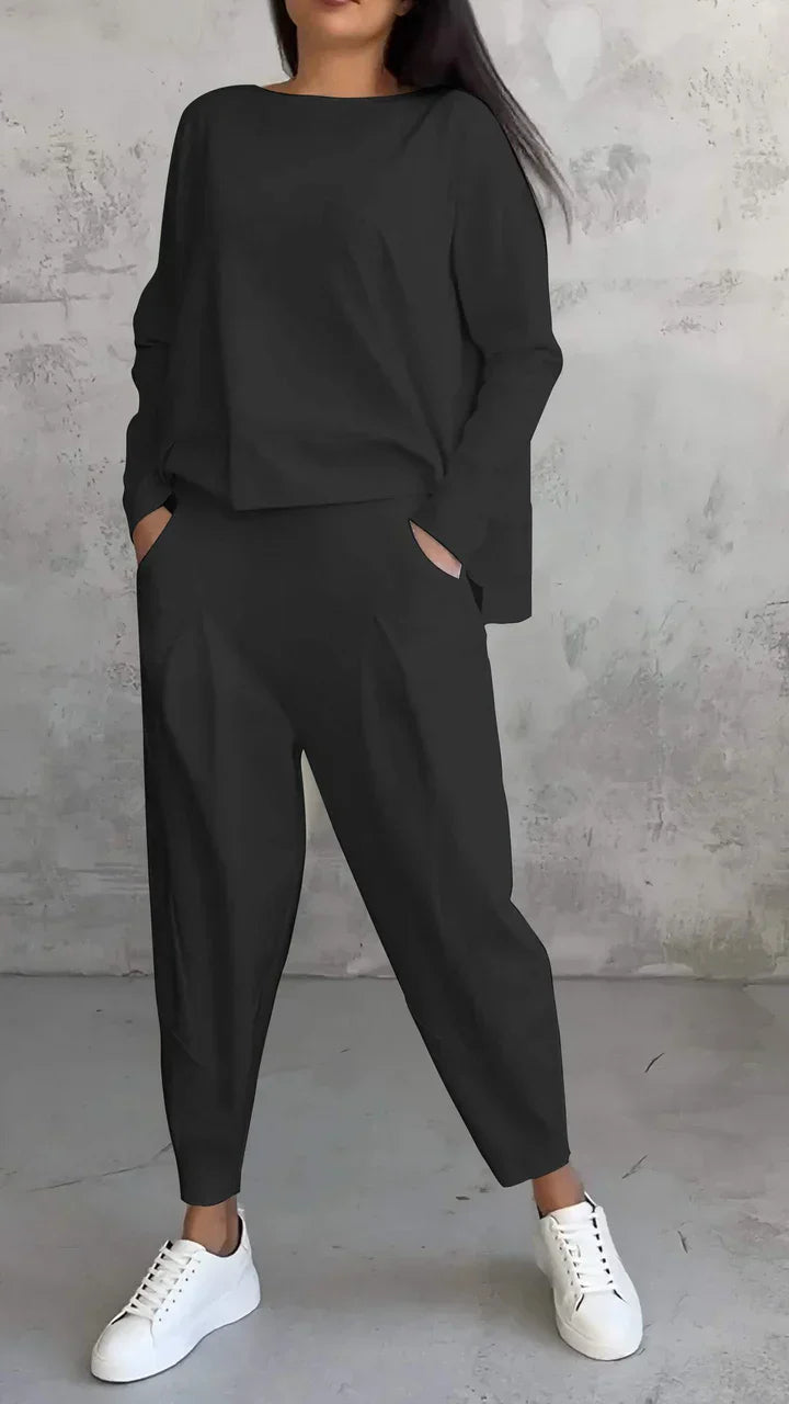 Trendy Casual Women's Clothing Set - Brooklyn-Black-S-State of Style