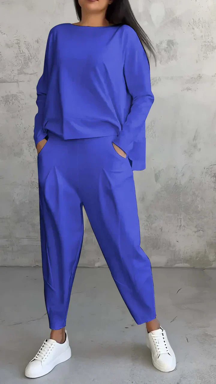 Trendy Casual Women's Clothing Set - Brooklyn-Blue-S-State of Style