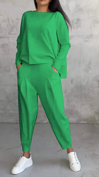 Trendy Casual Women's Clothing Set - Brooklyn-Green-S-State of Style
