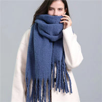 Trendy Checked Women's Scarf - Elira-Light Blue-State of Style