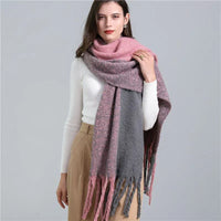 Trendy Checked Women's Scarf - Elira-Light Blue-State of Style