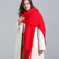 Trendy Checked Women's Scarf - Elira-Red-State of Style