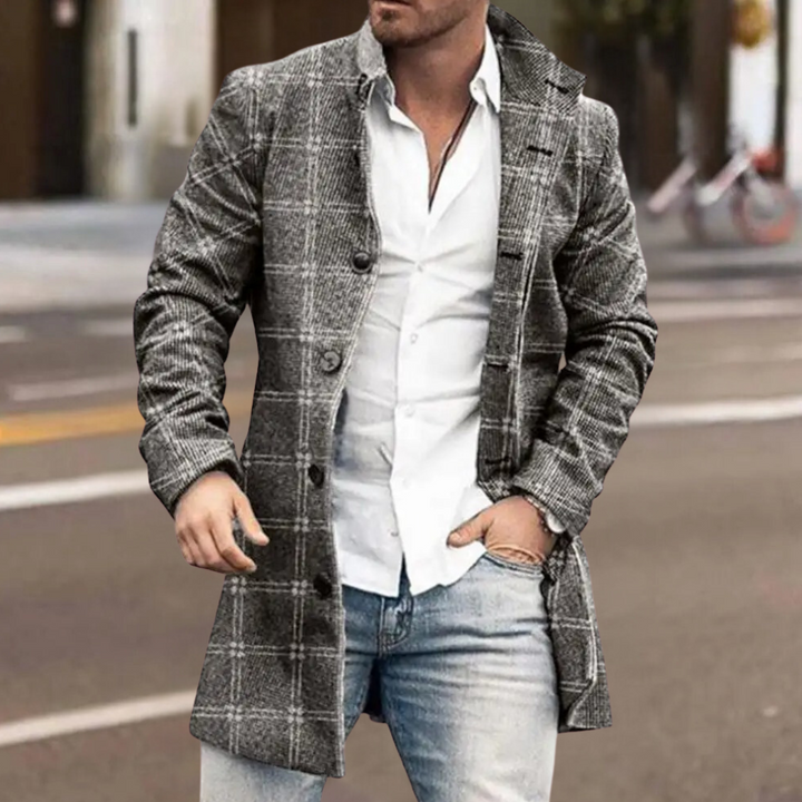 Trendy Classic Men's Coat - Matthis-Light grey-S-State of Style