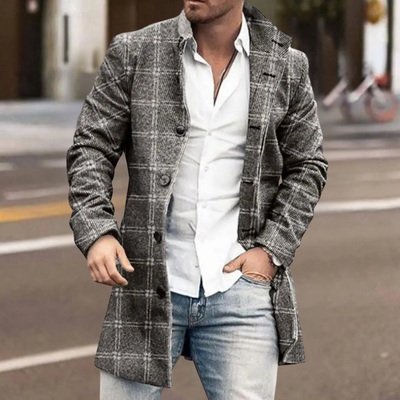 Trendy Classic Men's Coat - Matthis-Light grey-S-State of Style