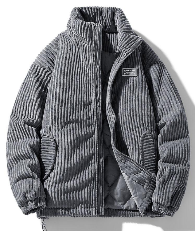 Trendy Corduroy Men's Jacket - Felix-Gray-S-State of Style