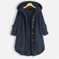 Trendy Cut Fleece Jacket with Hood - FleeceLux-Blue-S-State of Style