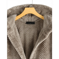 Trendy Cut Fleece Jacket with Hood - FleeceLux-White-S-State of Style
