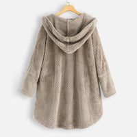 Trendy Cut Fleece Jacket with Hood - FleeceLux-White-S-State of Style